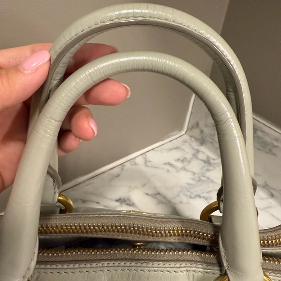 Prada Vitello Shine Double Zip 2way Tote in Grey - Picture 9 of 16